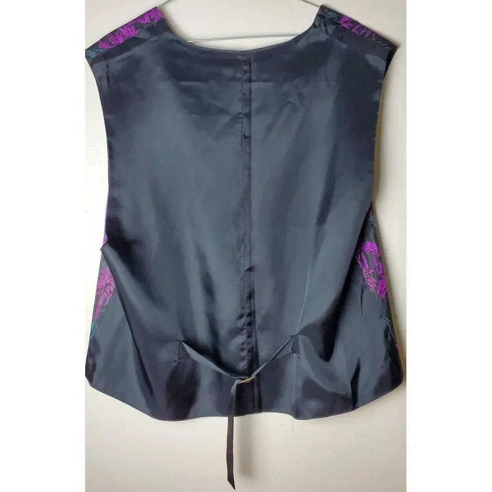 Vintage Imported Silk Blend Made In‎ USA Camel Lightweight Button Vest XL
